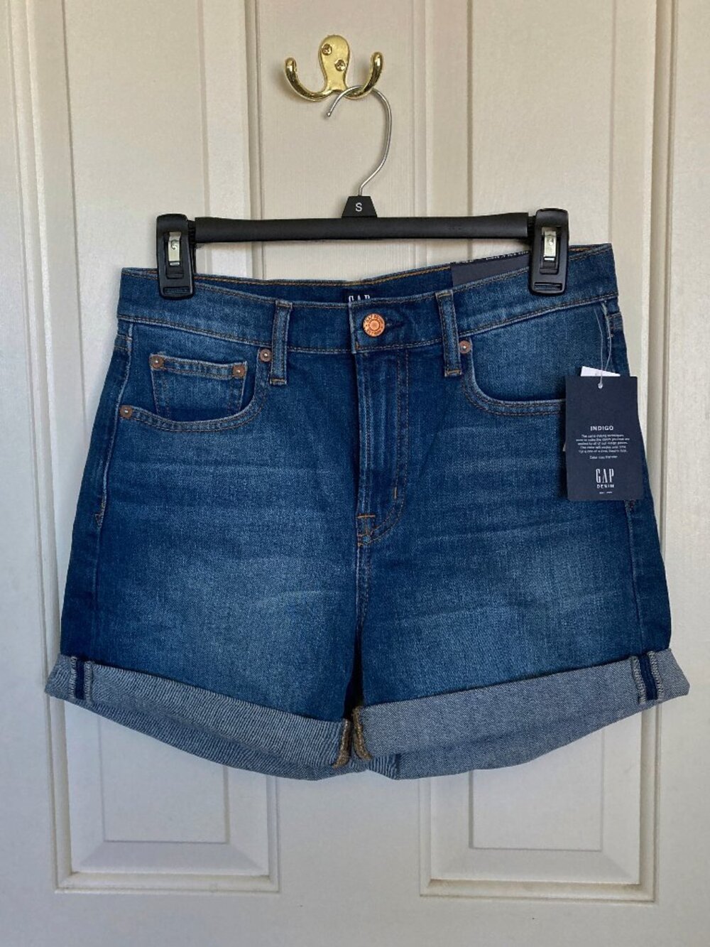 NEW GAP Womens Indigo High Rise 4" Denim Shorts NWT 2 26 Stretch